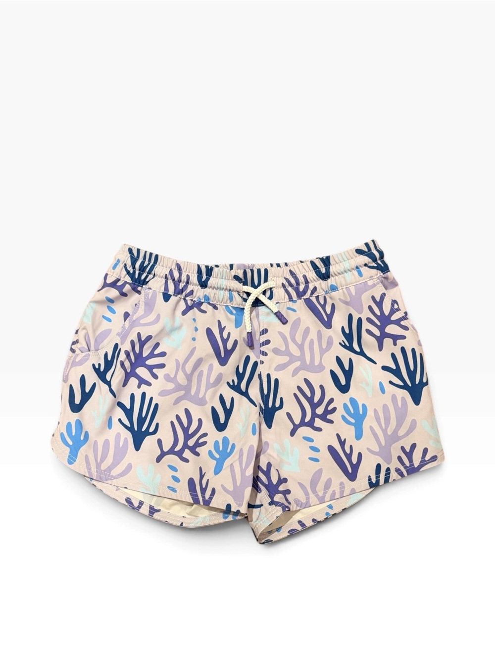 Bass Pro Shops Girls Coral-Print Swim Shorts in Lavender 🌟NWT🌟